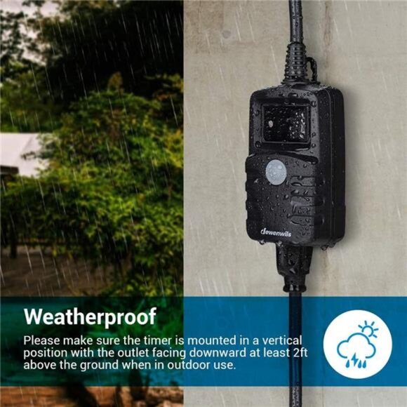 Light Timer Outdoor Weatherproof,Countdown Photocell SensorTimer with Electrical - Picture 5 of 8